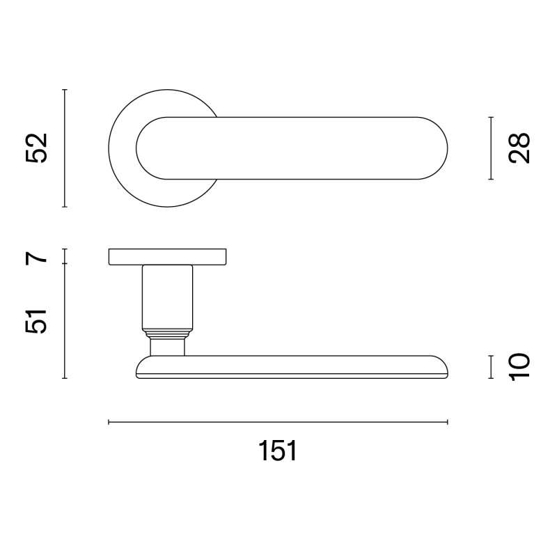 Handle APRILE DEGLASIA R7S — graphite