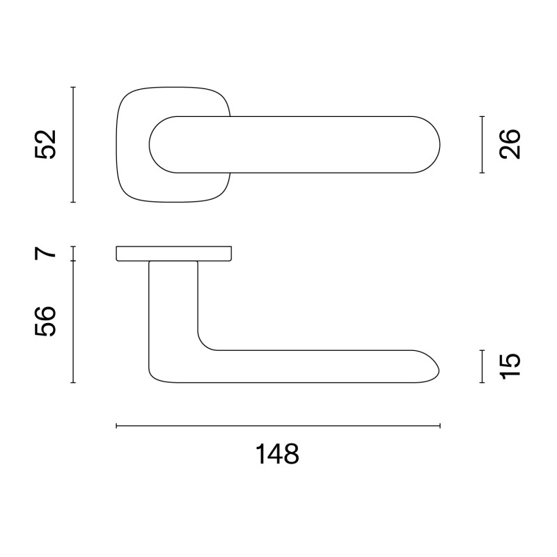 Handle APRILE OLEA QR7S — graphite