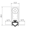 Automātiskais durvju slieksnis CO — 520 (12,5 x 28,5 mm)