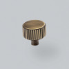 Furniture handle barrington round knob — dark brass