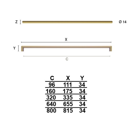 Furniture handle MONA 415 — black