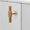 Furniture handle T-BAR BUSTER + PUNCH CROSS — matt brass