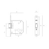 Lock with wheel JNF IN.20.974 — stainless steel