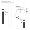 Pull door handle JNF IN.07.123.D.LN — red