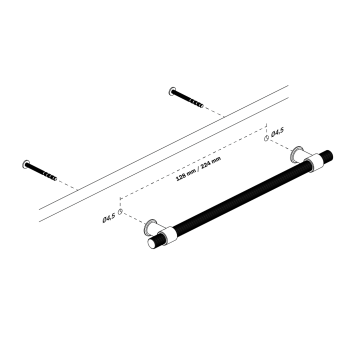 Furniture handle JNF IN.22.153.LN — black