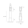 Adjustable leg JNF SM.017.XL — stainless steel