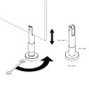 Adjustable leg JNF SM.017.XL — stainless steel