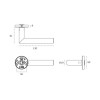 Handle — stainless steel