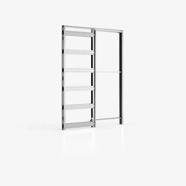 Bezmalu bīdāmo durvju kasete ERMETIKA ABSOLUTE EVOKIT (125 mm / 2 GK)