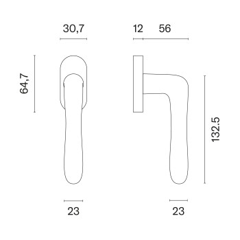 Window handle APRILE CYNIA R — black