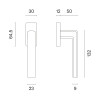 Window handle APRILE HOSTA Q — black