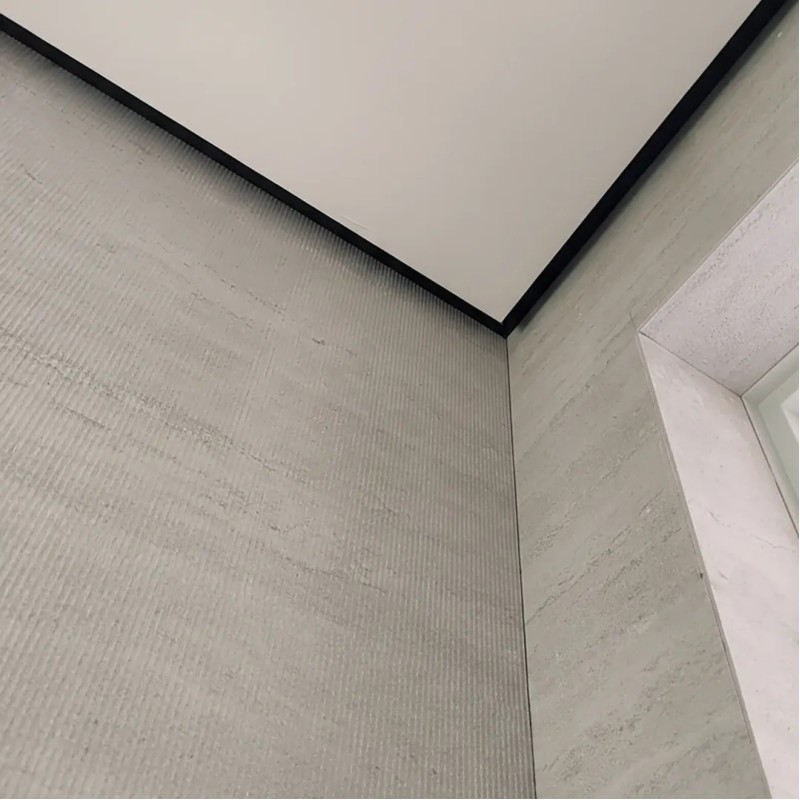 Plasterable ceiling LED profile SHADE — black