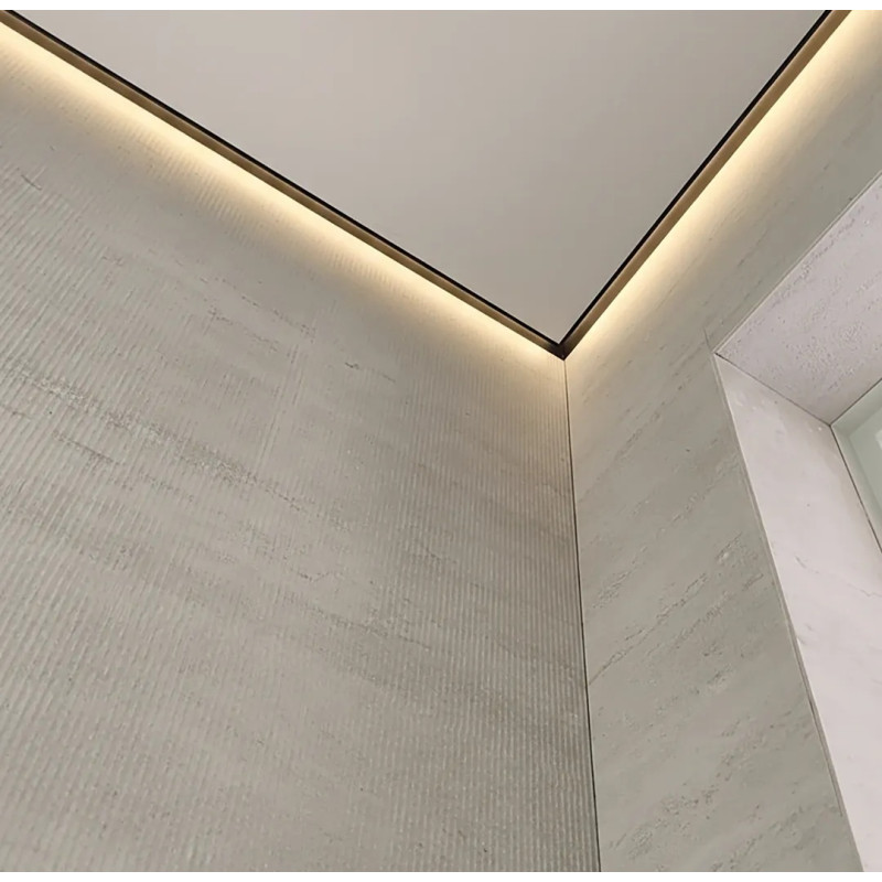 Plasterable ceiling LED profile SHADE — black