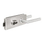 Glass door lock with handle TUPAI 4013 — stainless steel
