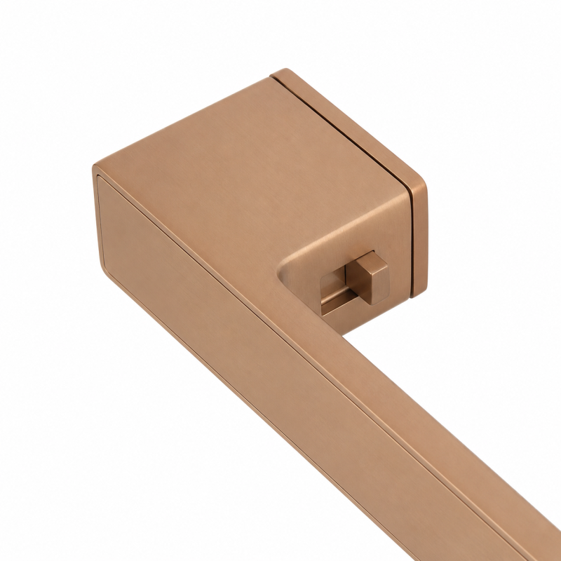 Handle STILE EHIME with integrated lock — light brown