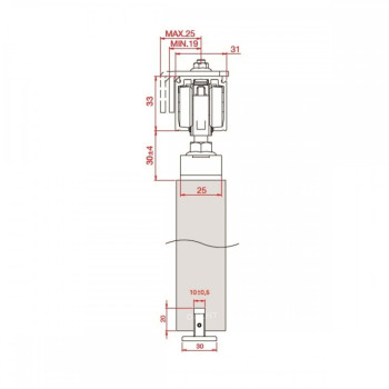 FLUID CLASSIC Ar 1 virzienu "Soft close" līdz 80 kg