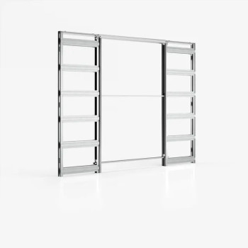 Bezmalu dubultā bīdāmo durvju kasete ERMETIKA ABSOLUTE EVOKIT (125 mm / 2 GK)