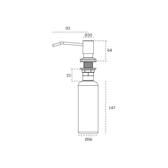 Built-in soap dispenser IN.60.544 — stainless steel