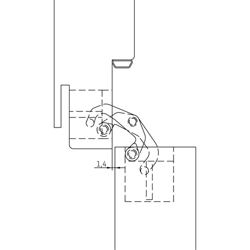 Slēptās eņģes ANSELMI AN 150 3D (521) — matēts hroms (40 kg)