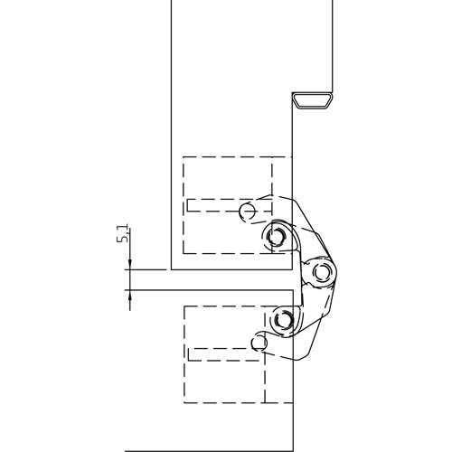 Slēptās eņģes ANSELMI AN 160 3D (506) — balts (60 kg)