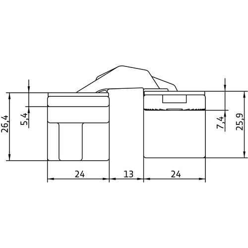 Slēptās eņģes ANSELMI AN 160 3D (506) — balts (60 kg)