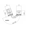 Concealed hinge KOBLENZ K3000 — matt chrome (45 kg)