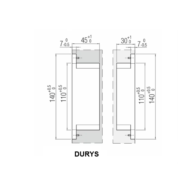 Concealed hinge KOBLENZ K3000 — matt chrome (45 kg)