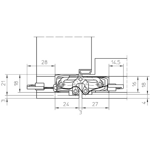 Скрытая петля TECTUS TE 240 3D ENERGY — матовый хром (60 кг)