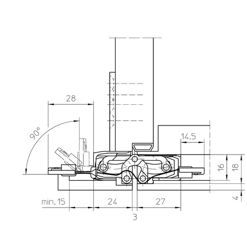 Скрытая петля TECTUS TE 240 3D ENERGY — матовый хром (60 кг)