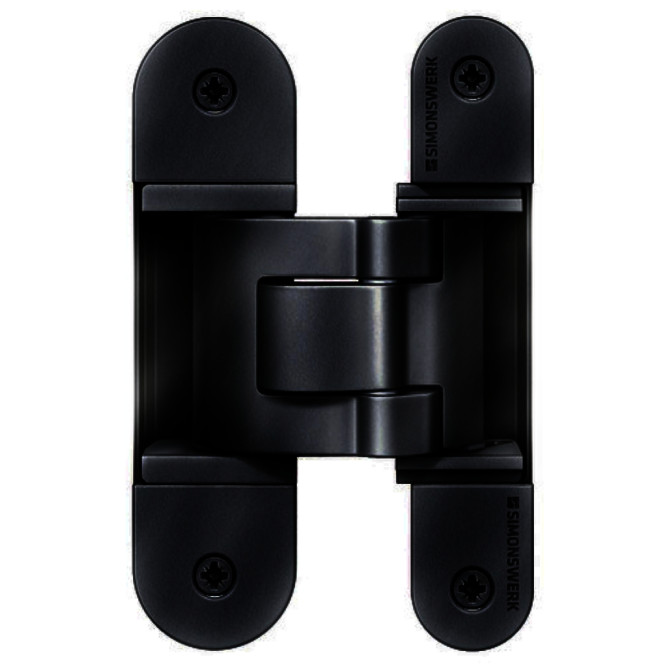 Slēptās eņģes TECTUS TE 311 3D FVZ 40 — melns (60 kg)