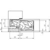 Slēptās eņģes TECTUS TE 311 3D FVZ 40 — melns (60 kg)