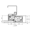 Slēptās eņģes TECTUS TE 311 3D FVZ 40 — melns (60 kg)