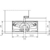 Slēptās eņģes TECTUS TE 340 3D — melns (80 kg)
