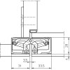 Slēptās eņģes TECTUS TE 340 3D — melns (80 kg)