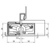 Slēptās eņģes TECTUS TE 340 3D — melns (80 kg)
