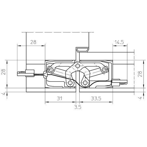 Slēptās eņģes TECTUS TE 340 3D ENERGY — melns (80 kg)
