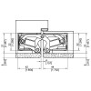 Slēptās eņģes TECTUS TE 540 3D A8 — melns (100 kg)