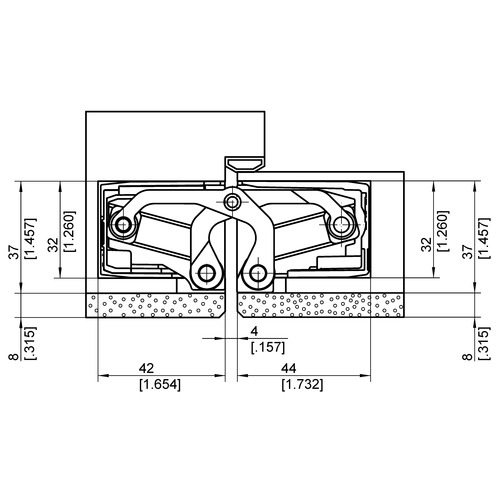 Slēptās eņģes TECTUS TE 540 3D A8 — melns (100 kg)