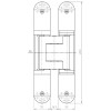 Slēptās eņģes TECTUS TE 540 3D — melns (120 kg)