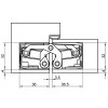 Slēptās eņģes TECTUS TE 540 3D — melns (120 kg)