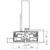 Slēptās eņģes TECTUS TE 640 3D — melns (200 kg)