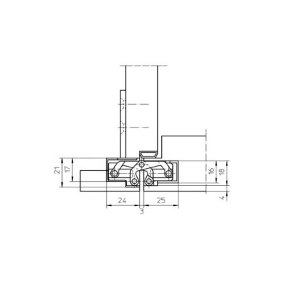 Slēptās eņģes TECTUS TE 205 3D — melns (40 kg)