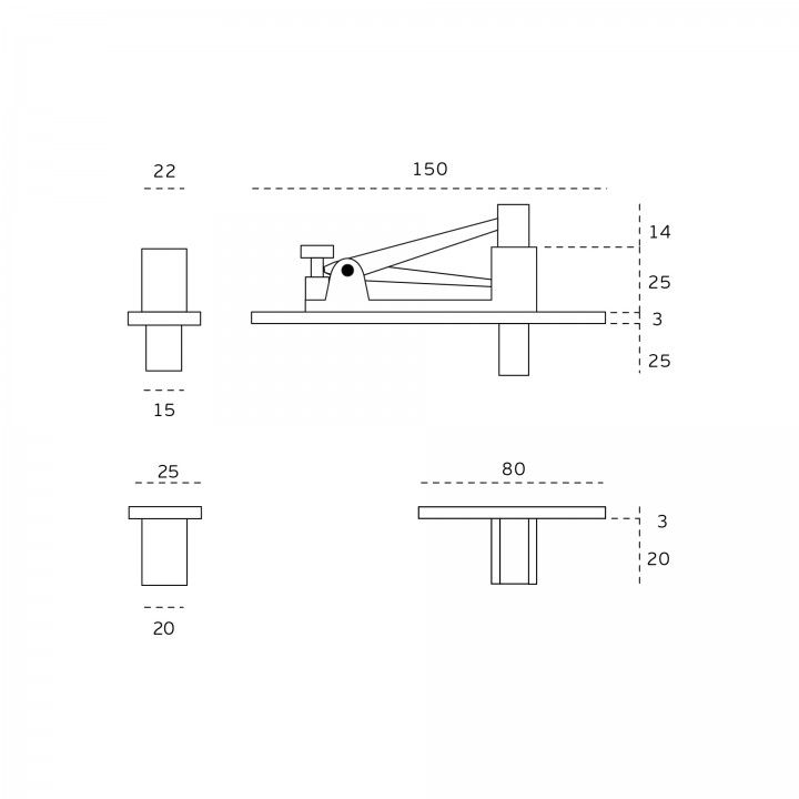Svārsts PIVOT tipa eņģe JNF IN.05,197 līdz 200 kg