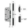 Magnētiskā slēdzene Bonaiti MATCH PRIVACY WC 376-GF42 — melna