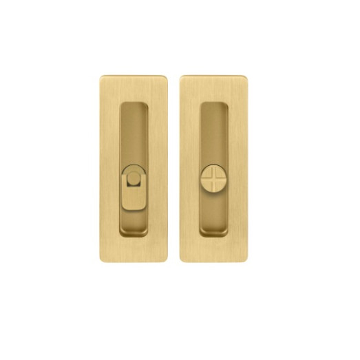 Sliding door handle TUPAI 4181 Q WC — matt brass